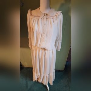 Bonnie Strauss vintage 2 piece crepe dress size medium